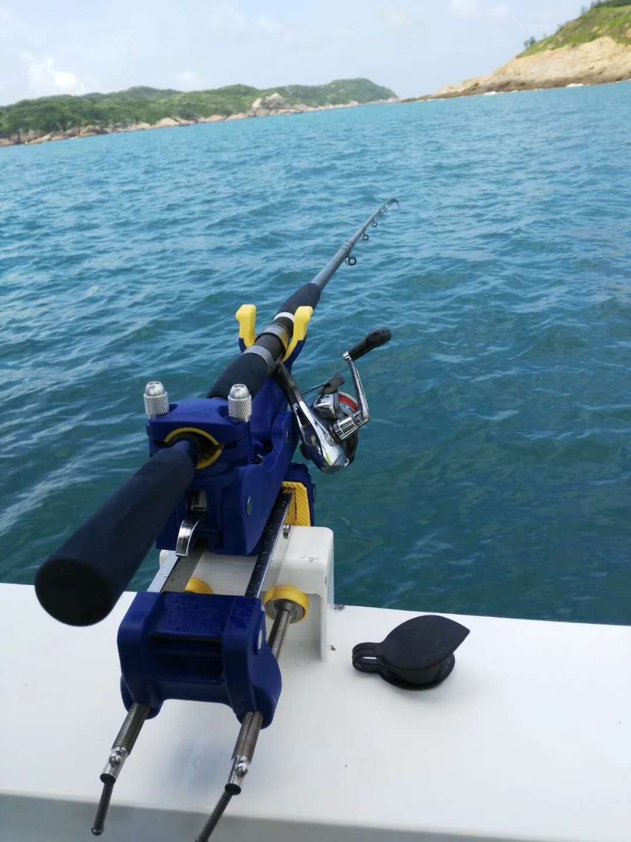 2X Stainless Steel Adjustable Boat Outrigger Fishing Rod Holder Slot mount